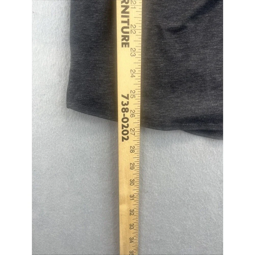 Athleta Top Open Back Heathered Black Draped Long Sleeve Small - Picture 9 of 10